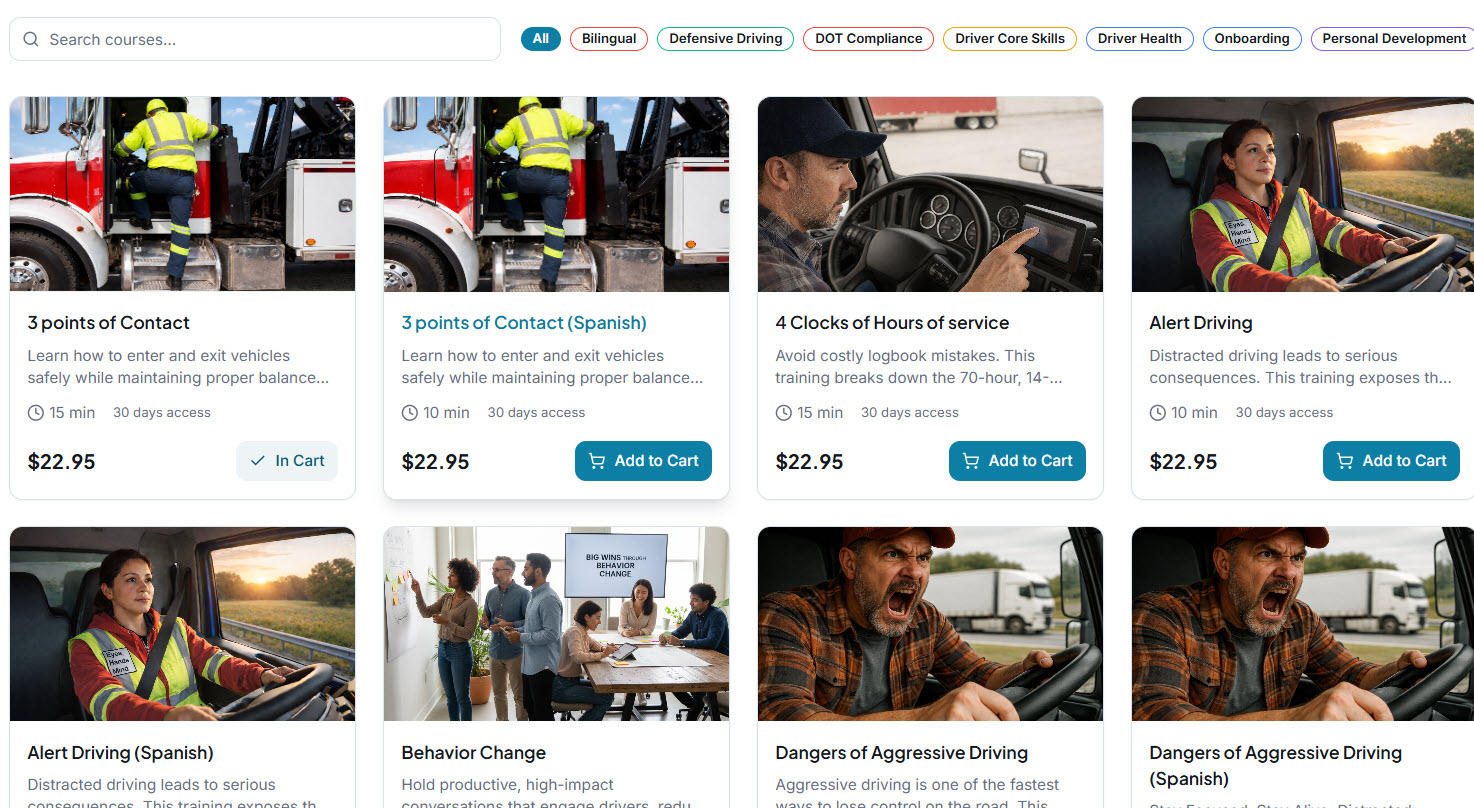 Driver Training Marketplace